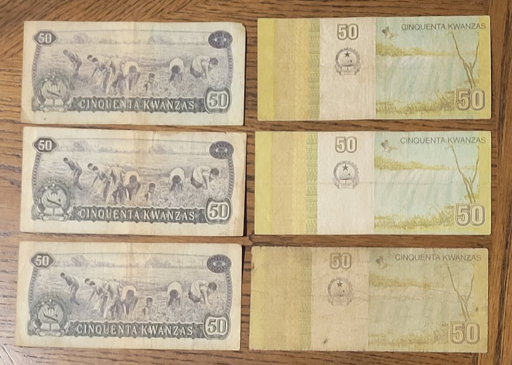 Vintage Banknote lot from Angola.