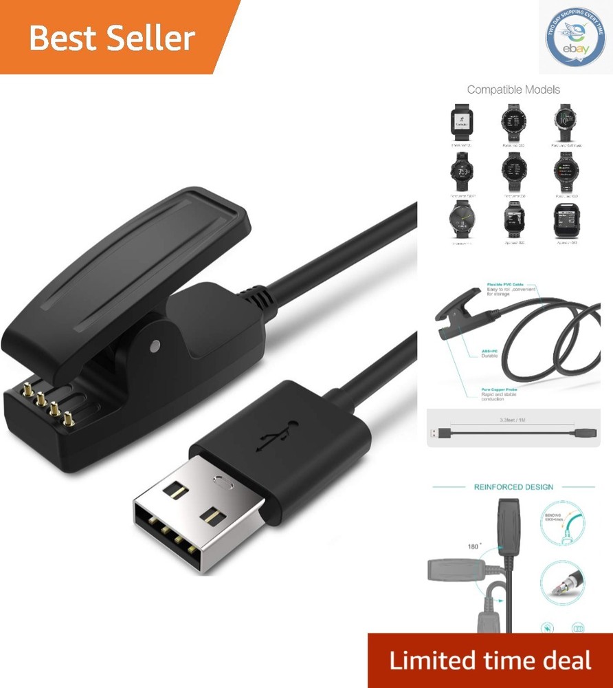 Universal USB Charging Cable for Garmin Devices - Lightweight & Compact 100cm