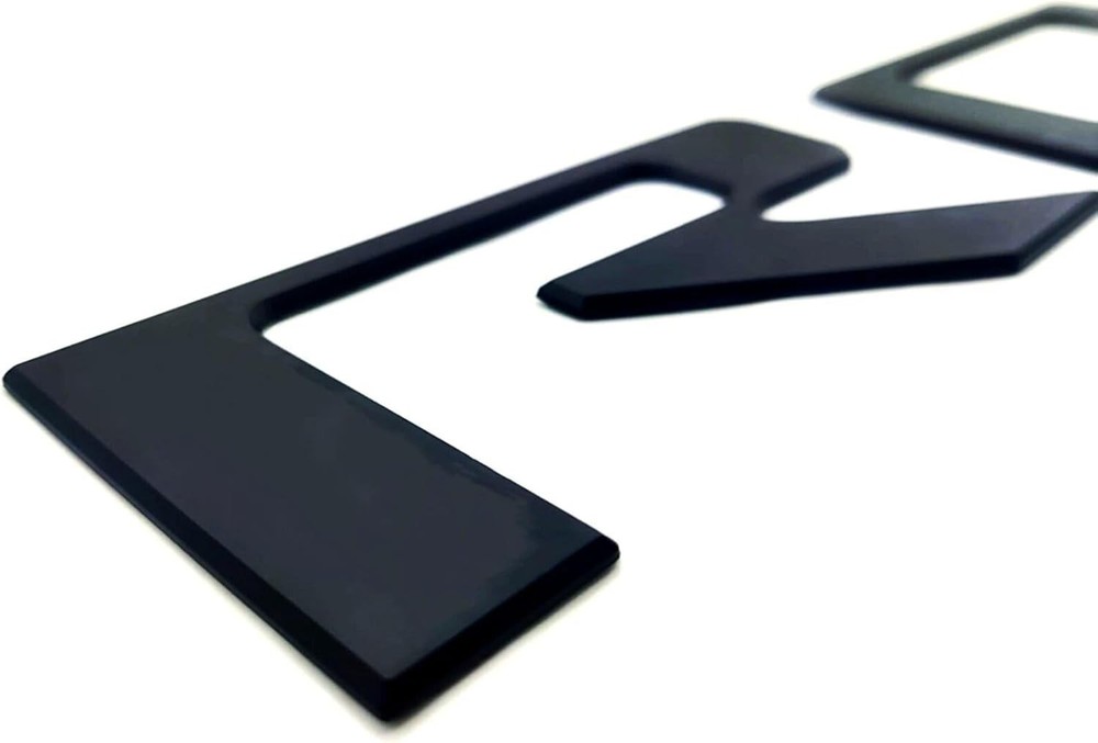 Matte Black 3D Raised Tailgate Letter Inserts for Silverado 2019-2025
