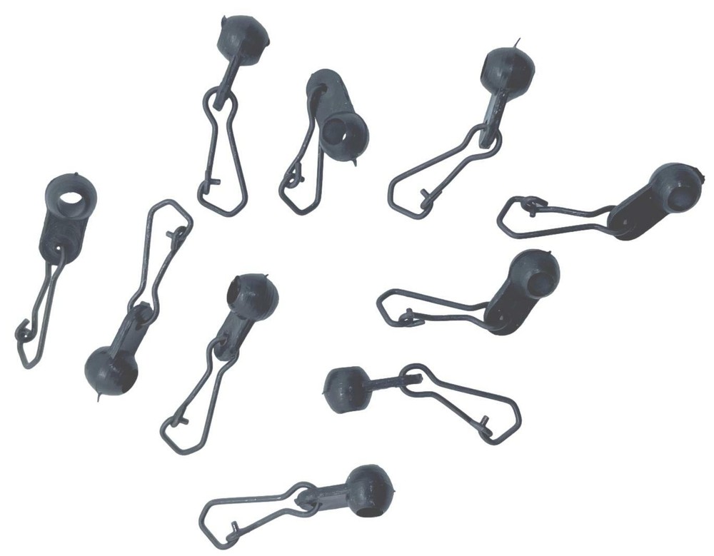 20 Pack Quick Change Black Sliding Running Beads with Snap Link Connector