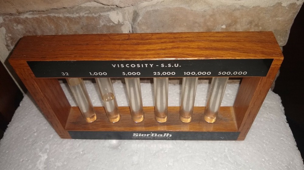 Sier-Bath Viscosity Comparator Display Science Wood Frame Div. of Gilbarco