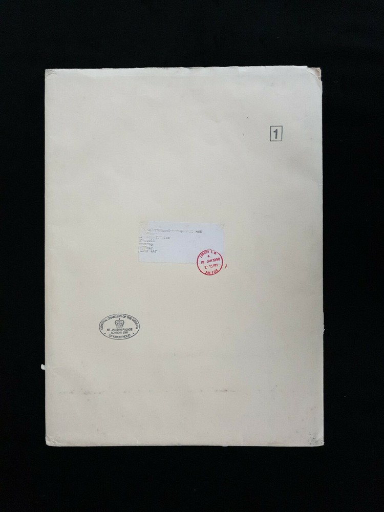 Royal Elizabeth II R MBE OBE Certificate Document Envelope Order British Empire