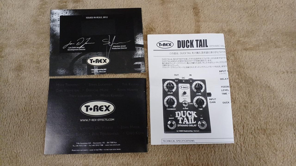 T-REX Duck Tail Dynamic Delay Guitar Effect Pedal