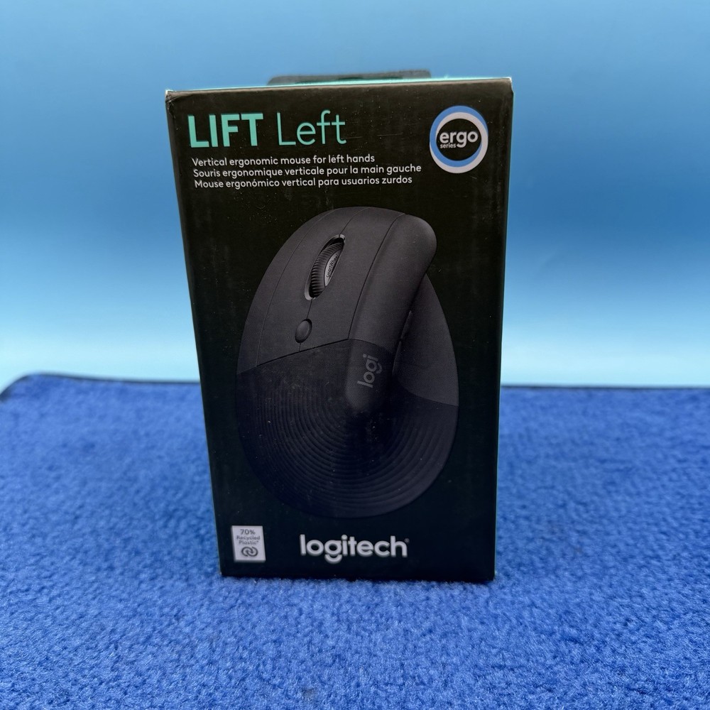 Logitech Lift Left Vertical Ergonomic Wirless Mouse Graphite 910-006467