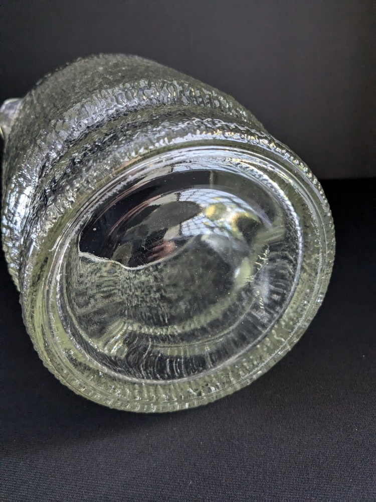 MCM Heavy Clear Glass Icicle Pitcher Littala?