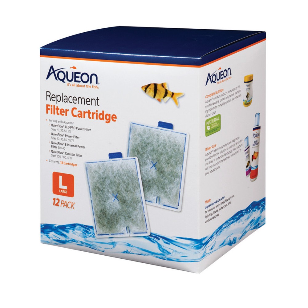 Aqueon QuietFlow Replacement Filter Cartridge Large 12 pack