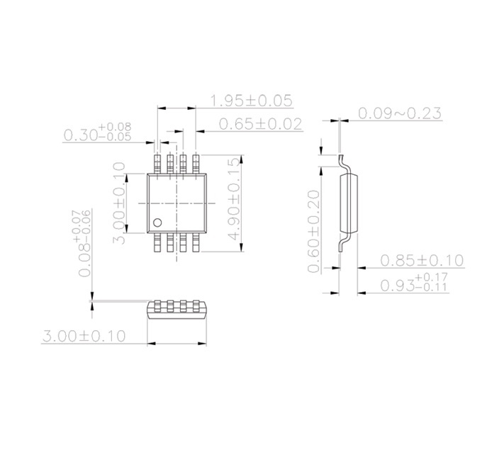 1PCS MSOP8 to DIP8 MCU Test IC socket Programmer adapter Socket NEW