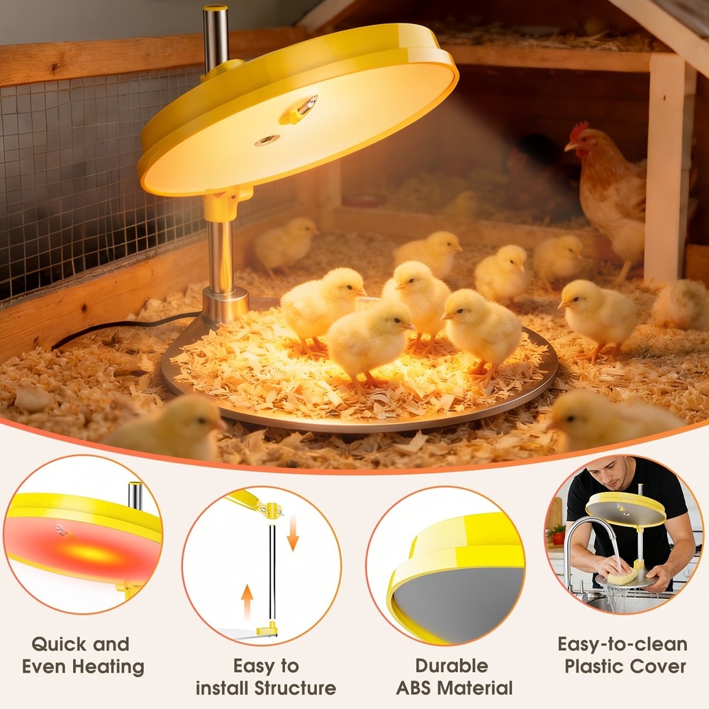 45W Chick Brooder Heating Plate Brooder Heater for Chicks with Adjustable Height