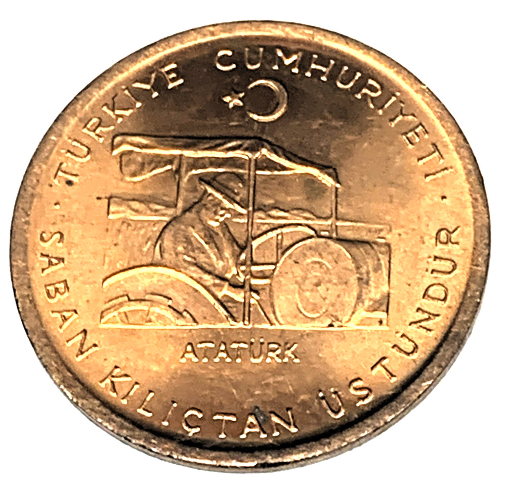 # C9993    TURKEY     COIN,     10  KURUS   1974  Unc.