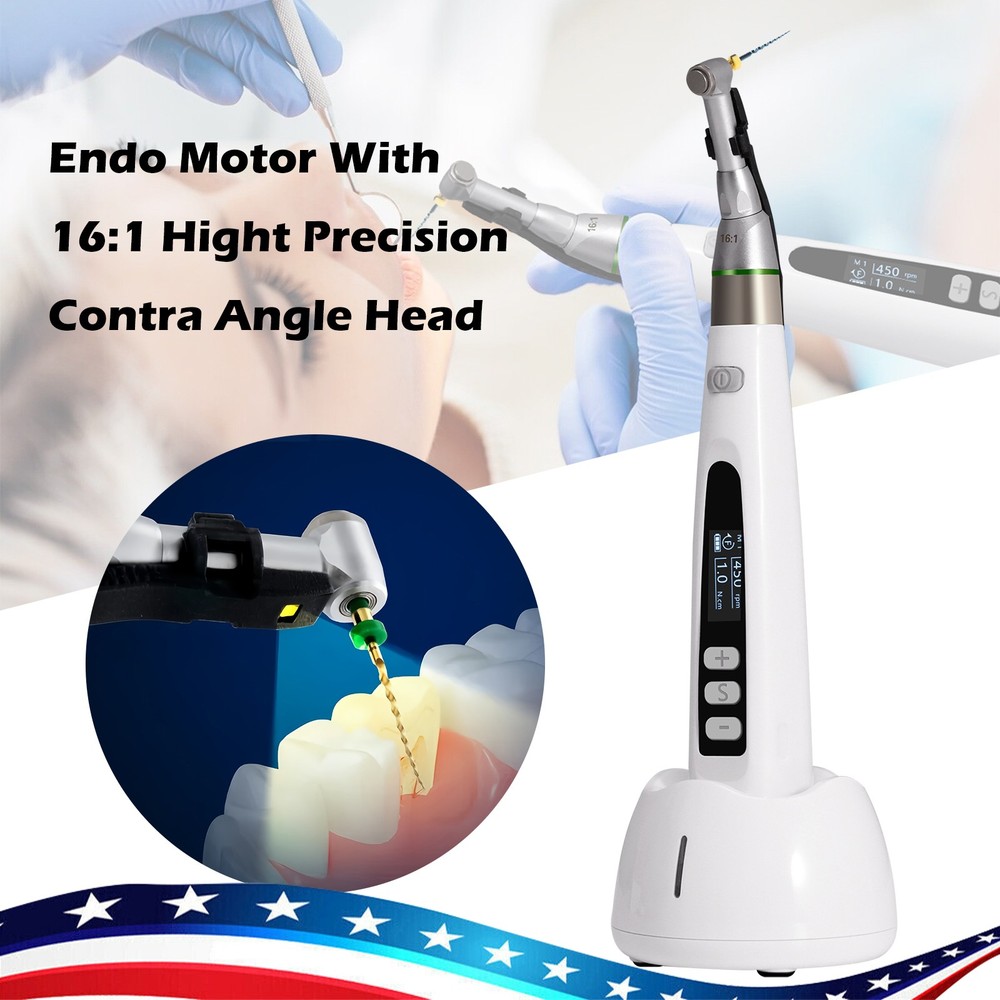 Wireless Endo Motor Handpiece LCD Display Auto Reverse Portable