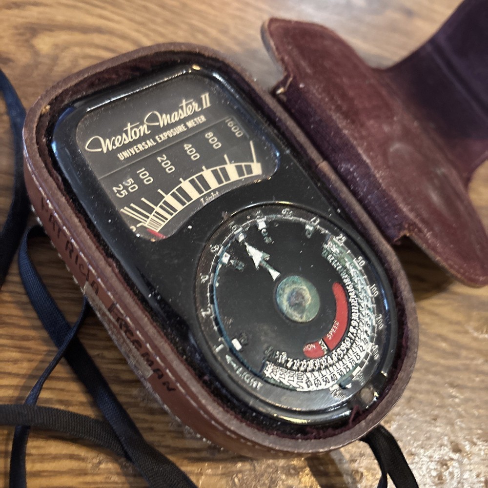 Weston Master II Universal Light Exposure Meter With Leather Case AS IS