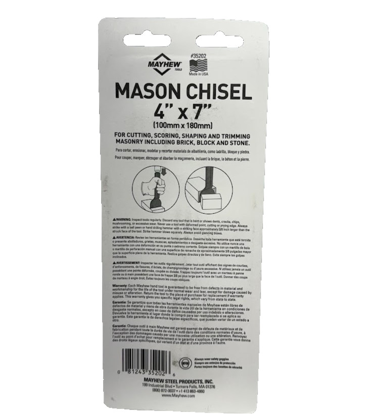 Mayhew 4 in. x 7 in. Brick Set Chisel