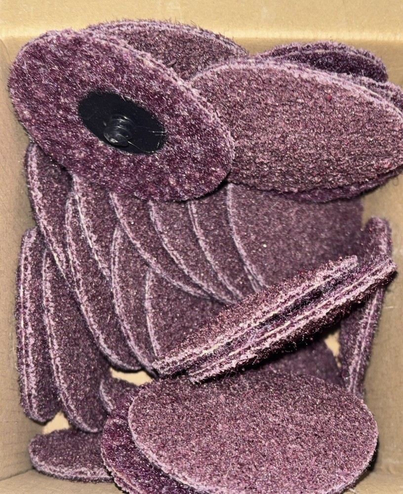 (25) Weiler 51534 - 3" Plastic Button Style, AO Medium Surface Conditioning Disc