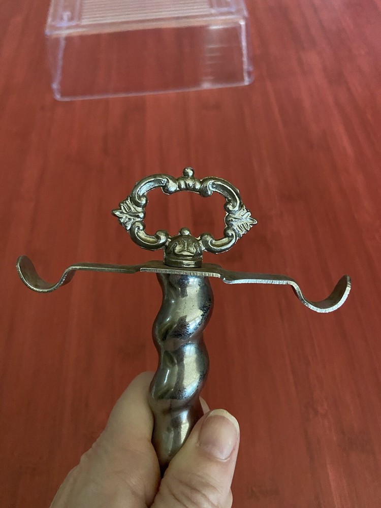 VINTAGE SMALL CHROMED FIRESIDE COMPANION - stand only.