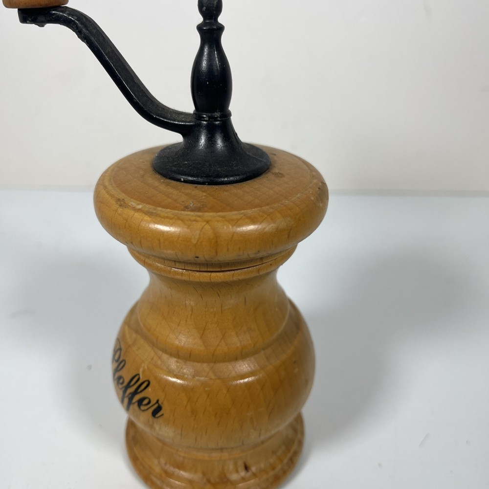 Pepper Mill Spice Mill Wood Pfeffer Engraved German