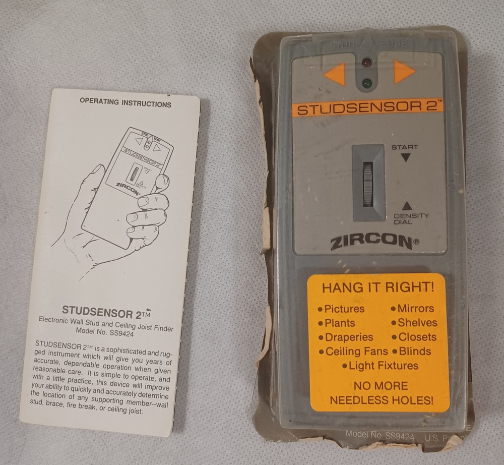Zircon StudSensor 2 Electronic Wall Stud Finder ~ Works Fine