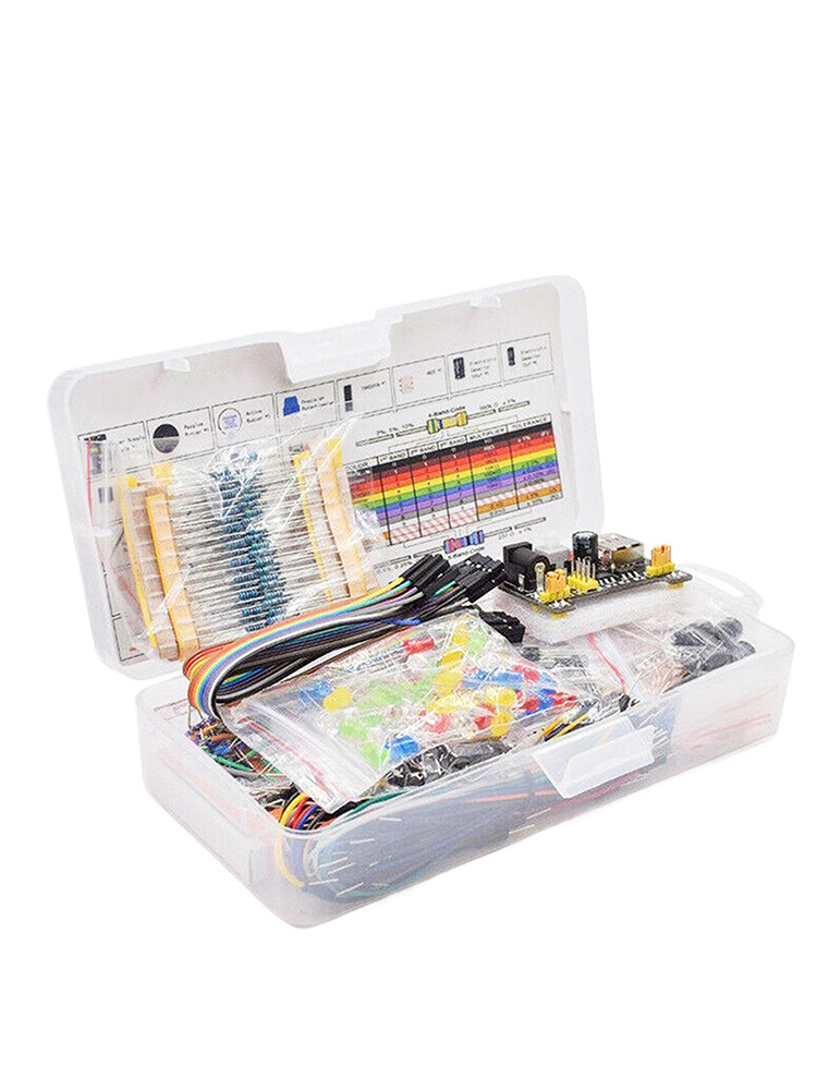 Electronics Component Basic Kit with 830 tie-points Breadboard Resist for UNO R3