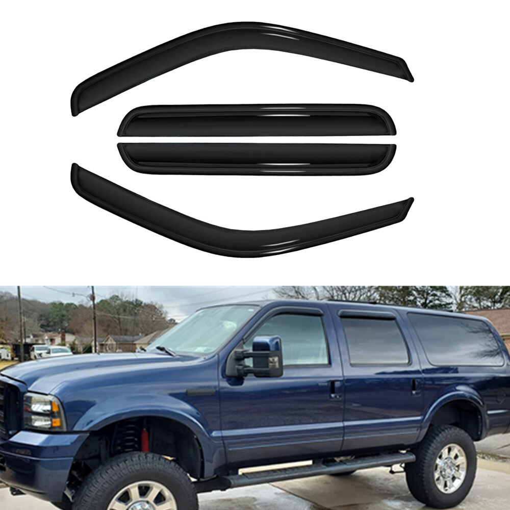4Pcs Window Wind Deflector Window Visor for 2003 - 2005 Ford Excursion