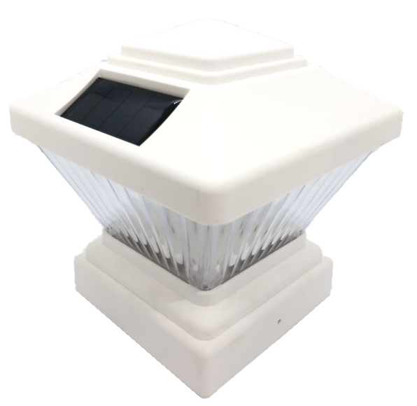 2-Pack Black / White / Copper / Silver 4" x 4" Solar Post Deck Cap LED Light