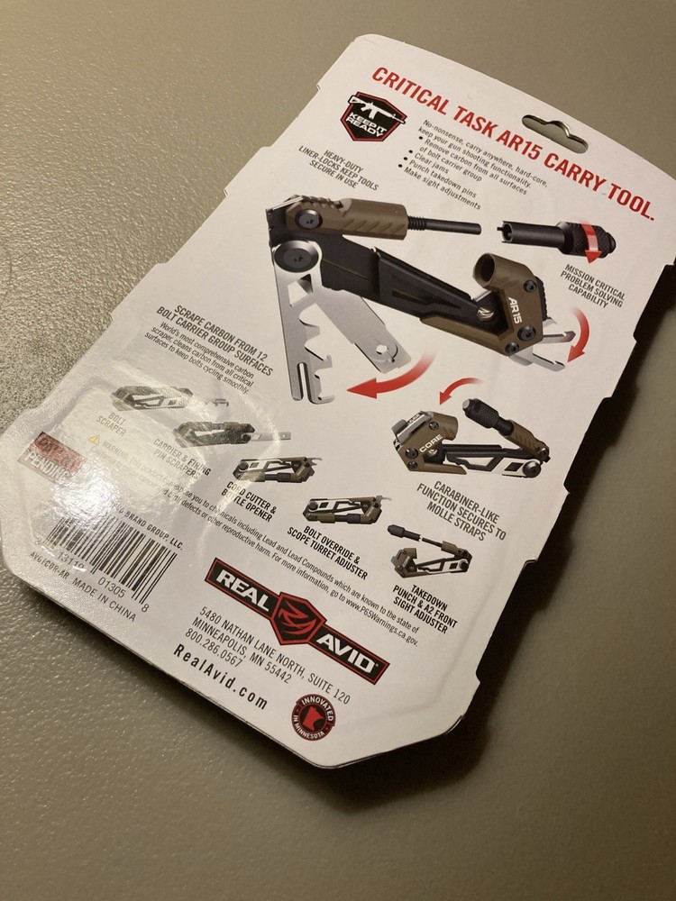 Real Avid Gun-Tool Core Keep It Ready Modern Critical Task Carry Tool New