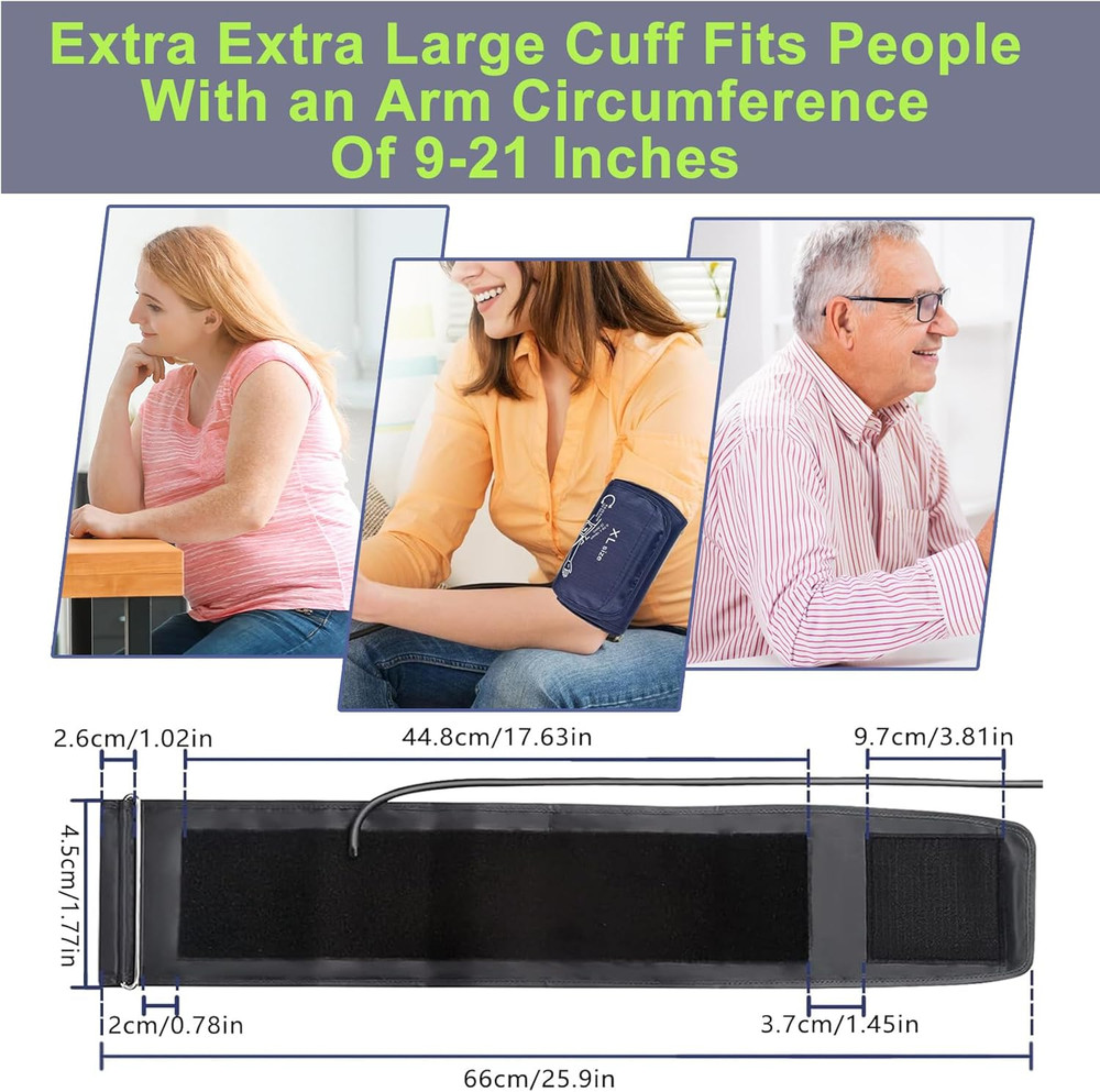 Replacement Extra Large Cuff for Omron BP Monitors 22-52CM Big Arm - Adjustable