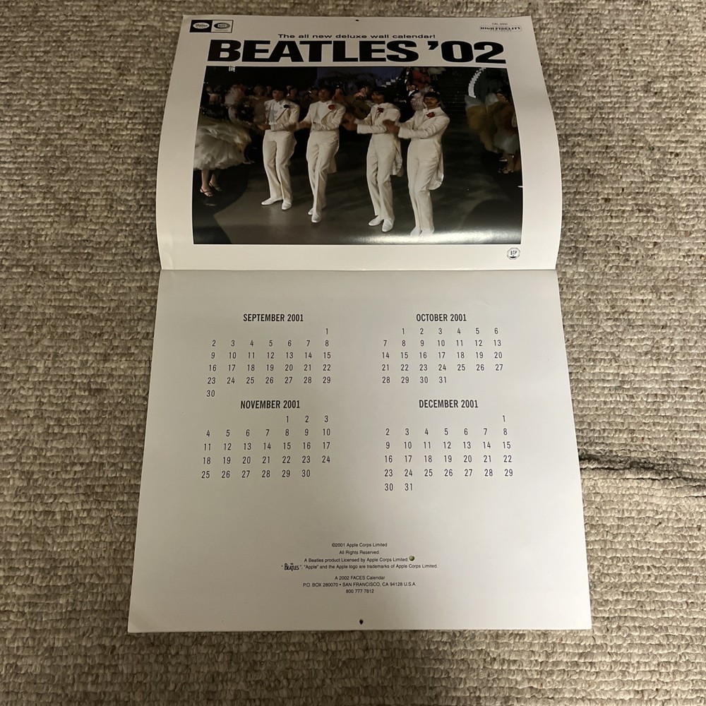 The Beatles 2002 Faces Calendar