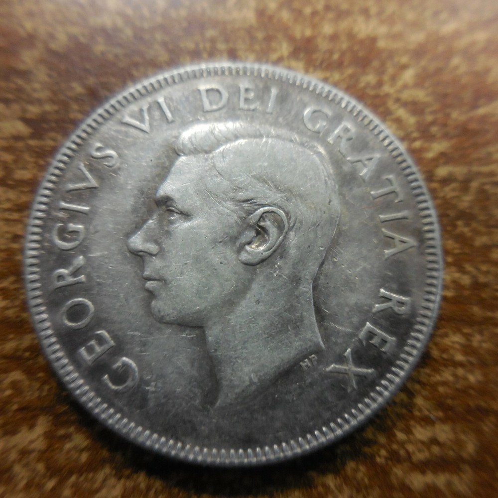 1952 Canada 50 Cents Silver Silver Coin