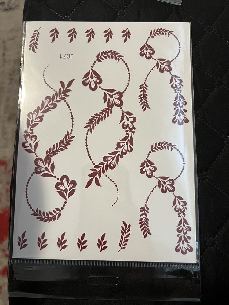 10 x henna stickers water proof