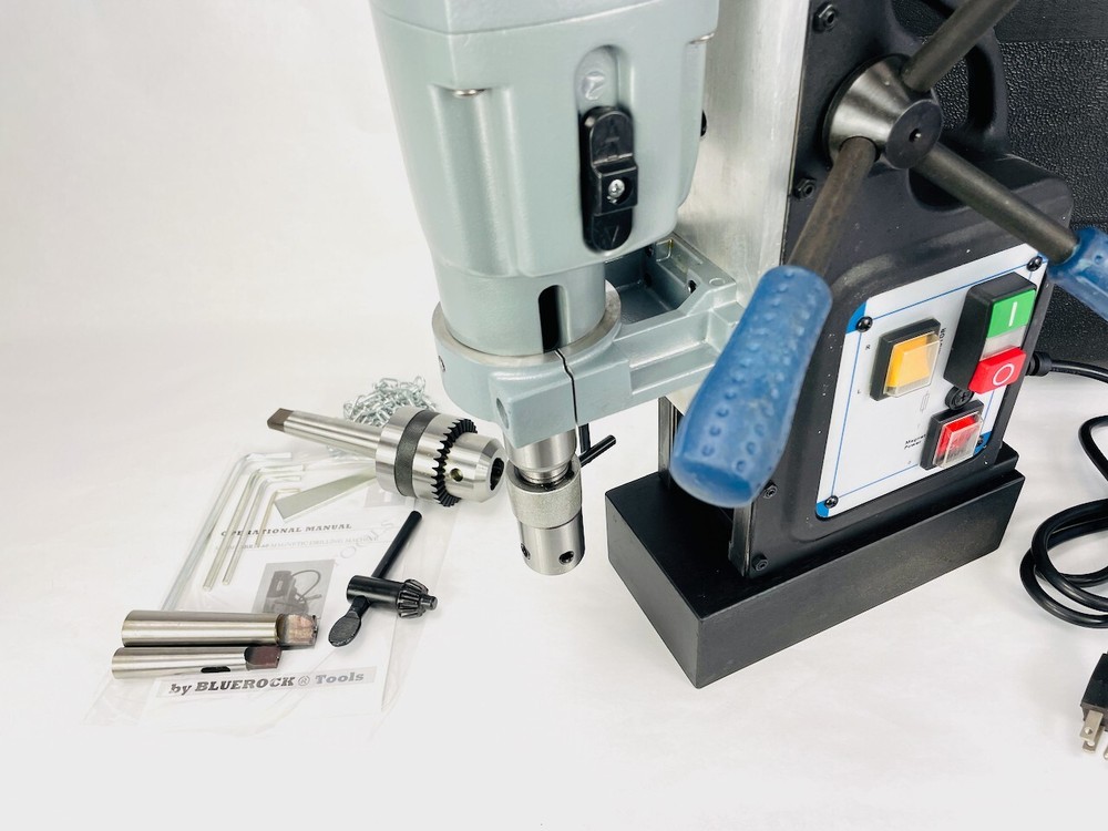 BLUEROCK ® Tools Model BRM-60A-B Magnetic Drill Press 2-Speed Mag Drill Typhoon
