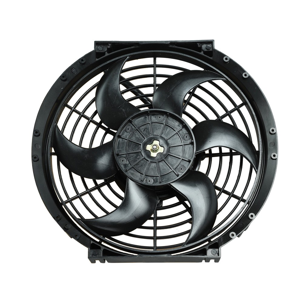 2PCS 10" Universal Radiator Slim Push Pull Fan Electric Cooling 12V Mounting Kit