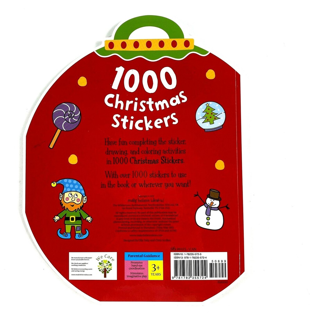 1000 Christmas Stickers Activity Book - NEW