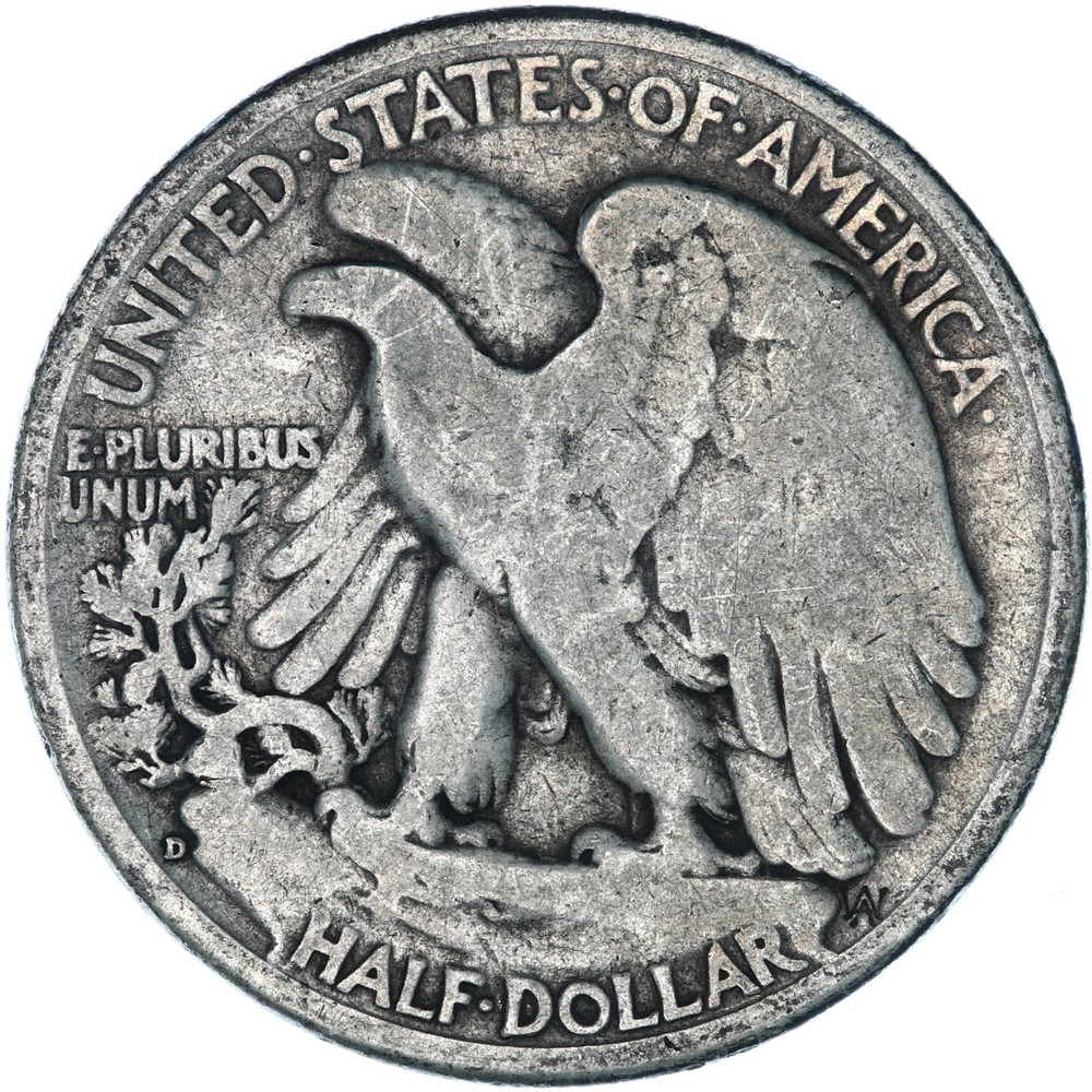 1937 D Walking Liberty Half Dollar Good 90% Silver