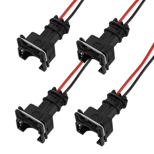 Fuel Injector Connector, Fuel Injector Harness, Waterproof Shell Copper 4PCS