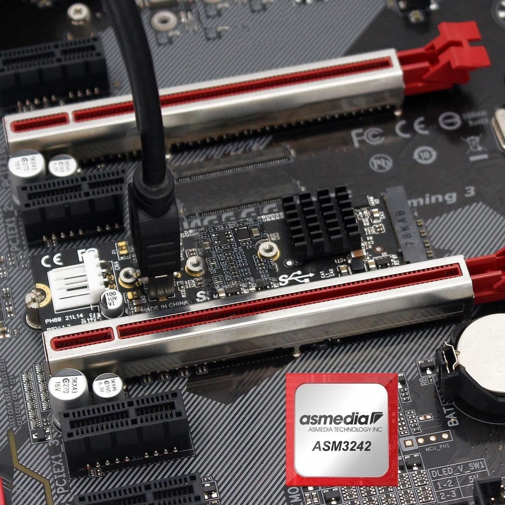 20Gbps Type-E USB 3.1 Front Panel Socket to NVME NGFF M-Key Express Card Adap...