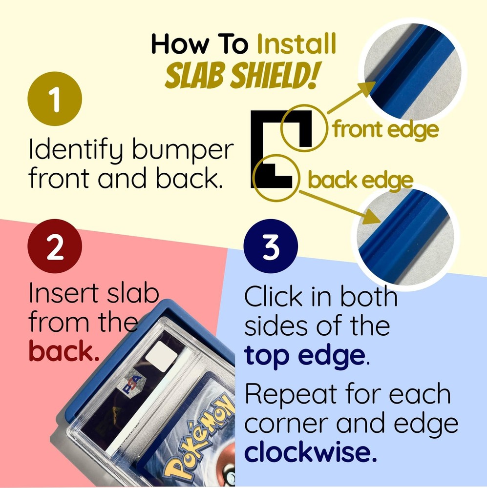 Bumper Guard for PSA Graded Cards ONLY | Limited Edition Gradient Slab Edge P...