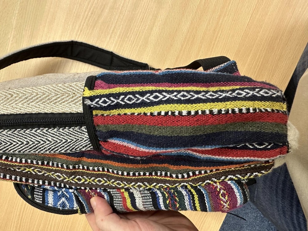 Himalayan Hemp Multi-Coloured Hemp Backpack with Tree Design