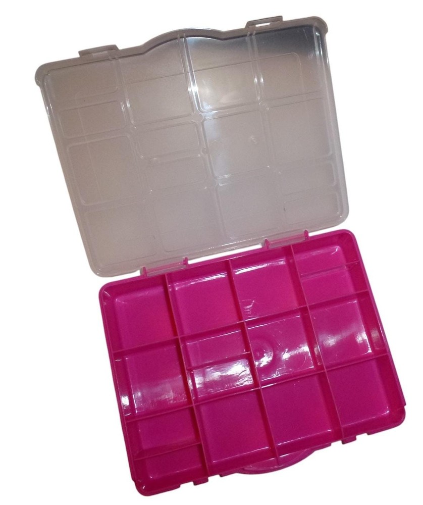 Blue or pink rectangle containers plastic case storage beads diamond paint box