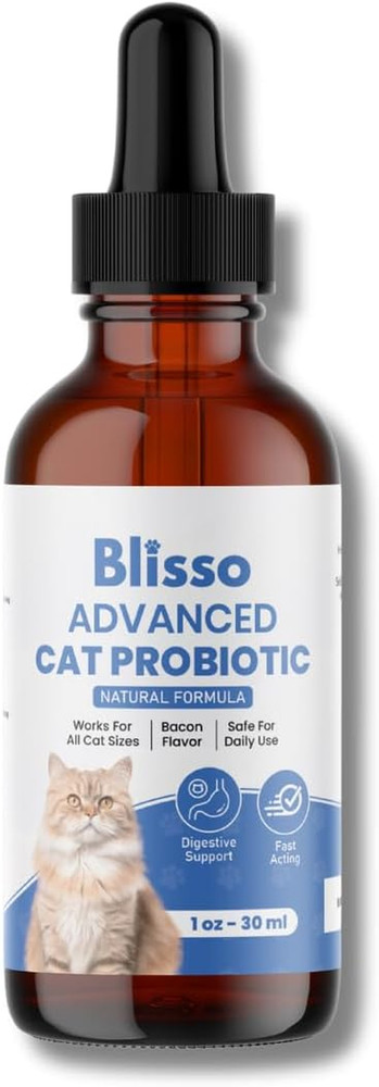 Pet Advanced Cat Probiotic Drops – Digestive Support for Cats with Diarrhea, Vom