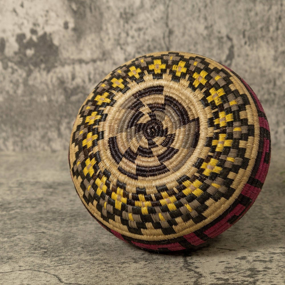 Multi-Color Greek Key Jungle Rainforest Basket