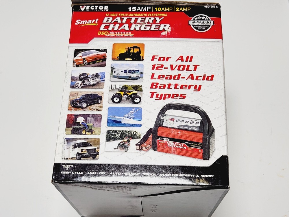 Vector Auto Battery Charger 15amp