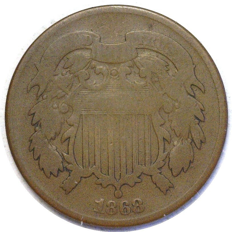 1868 2C Two-Cent Piece Good