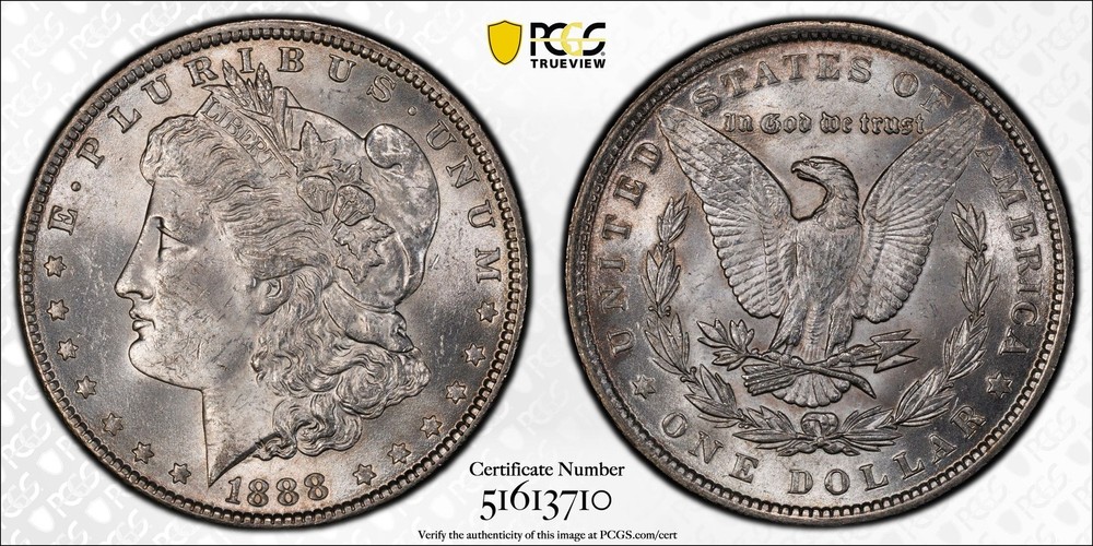 1888 P Morgan Silver Dollar PCGS MS-63