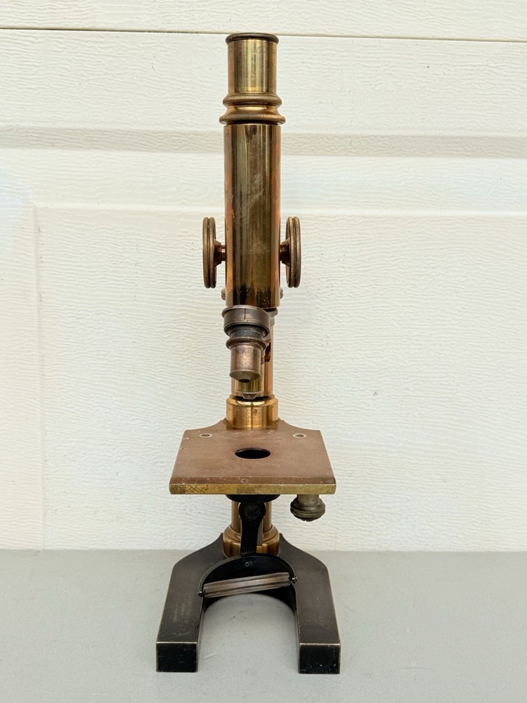Antique E. Leitz Wetzlar Brass Microscope No. 54934