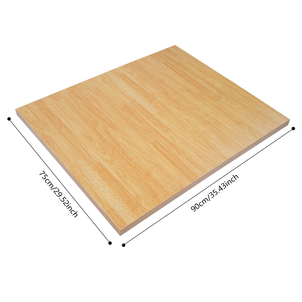 Plywood Tabletop, Rectangular Countertop, Adjustable Countertop 75*90*3.5cm