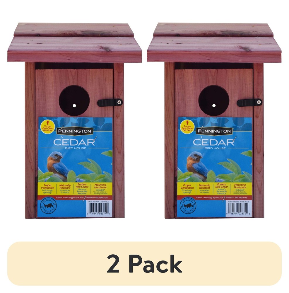 (2 Pack)  Red Cedar Bluebird Wild Bird House, 1 Pack