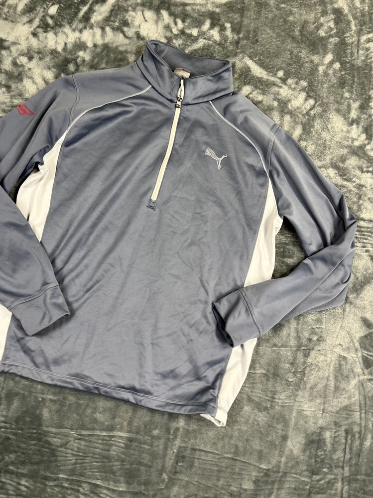 Puma Mens Golf Pullover Jacket Large Quarter-Zip Long Sleeve Budweiser Logo