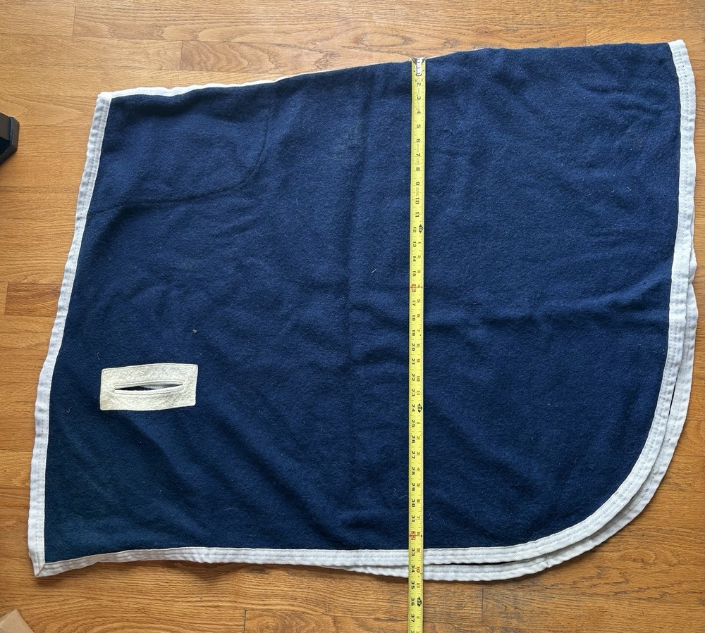 Curvon Navy Blue Wool Pony Size Quarter Sheet