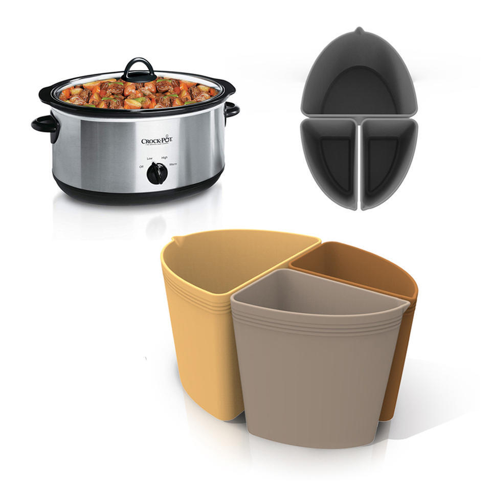 Reusable Thicker Silicone Slow Cooker Divider Liner Compatible 6 Quart Slow Cook