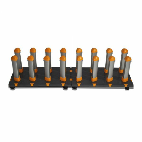 3" Core Detachable Free Assembly Mobile Material Floor Rack for Vinyl 2 Modules