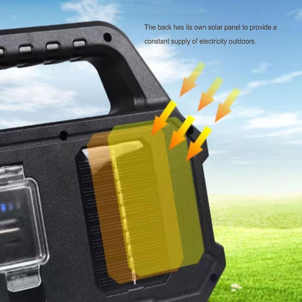 2x Waterproof LED Flashlight 🌟 Solar USB Rechargeable Torch for Camping